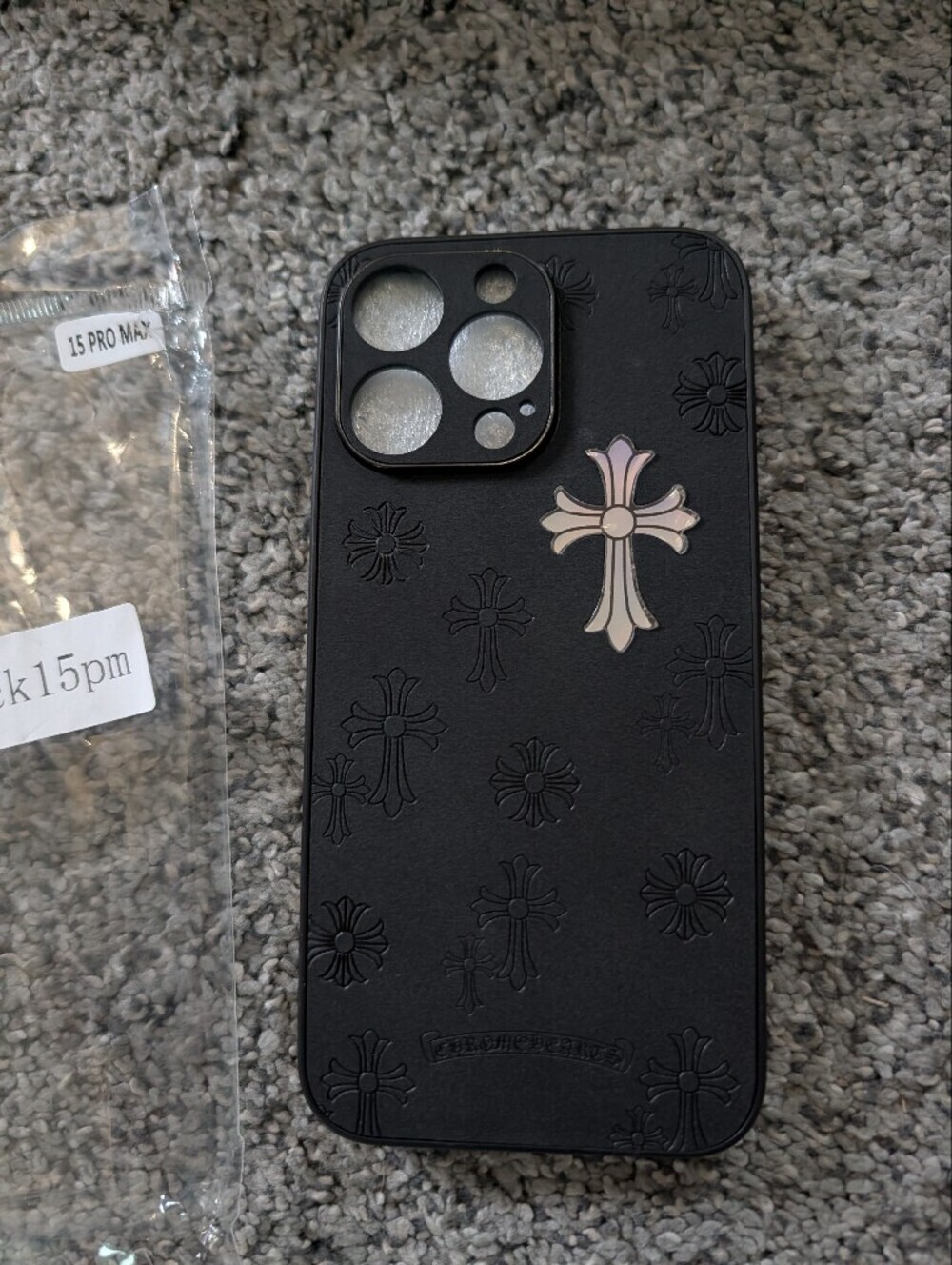 Nwt Black Cross Pattern iPhone 15 Pro Max Case